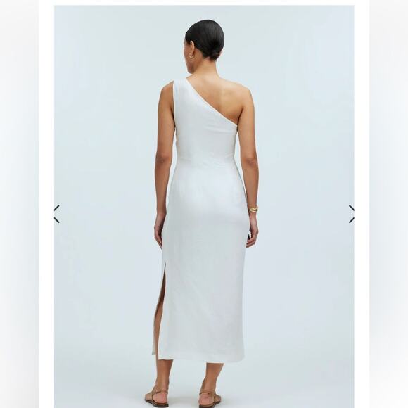 Madewell One Shoulder Midi Dress Lighthouse Size 0 - Picture 2 of 6